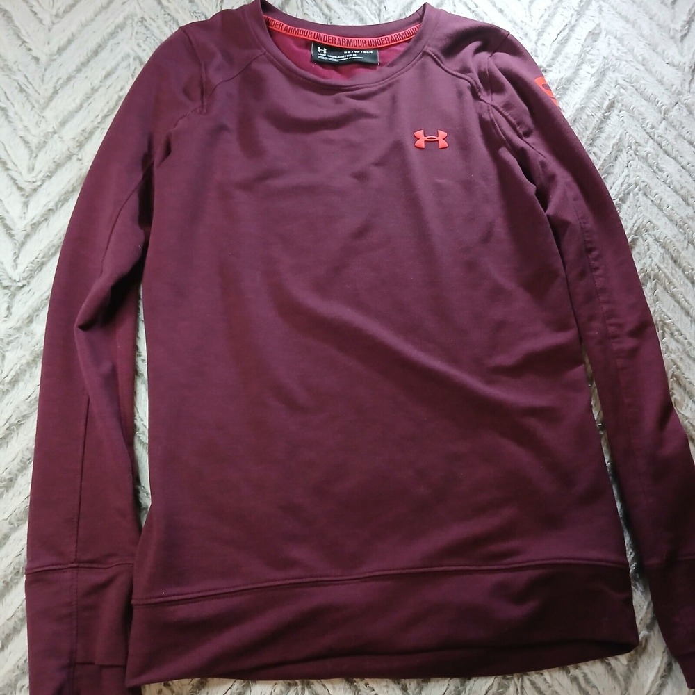 Under Armour‎ Sweatshirt Plum Long Sleeve Shirt Training Men's Size XS AA008